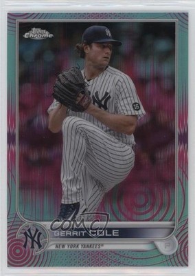 2022 Topps Chrome Sonic Aqua & Pink Pulse Refractor 97/199 Gerrit Cole #179 17e8