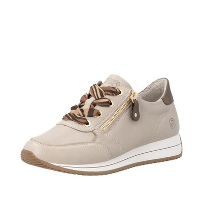 Remonte Damen Leder Sneaker Beige Ginger D0H11-62 Halbschuhe Freizeitschuhe