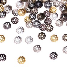 Hollow Flower Connectors Metal For Jewelry Making Bead Caps Jewelry Findings
