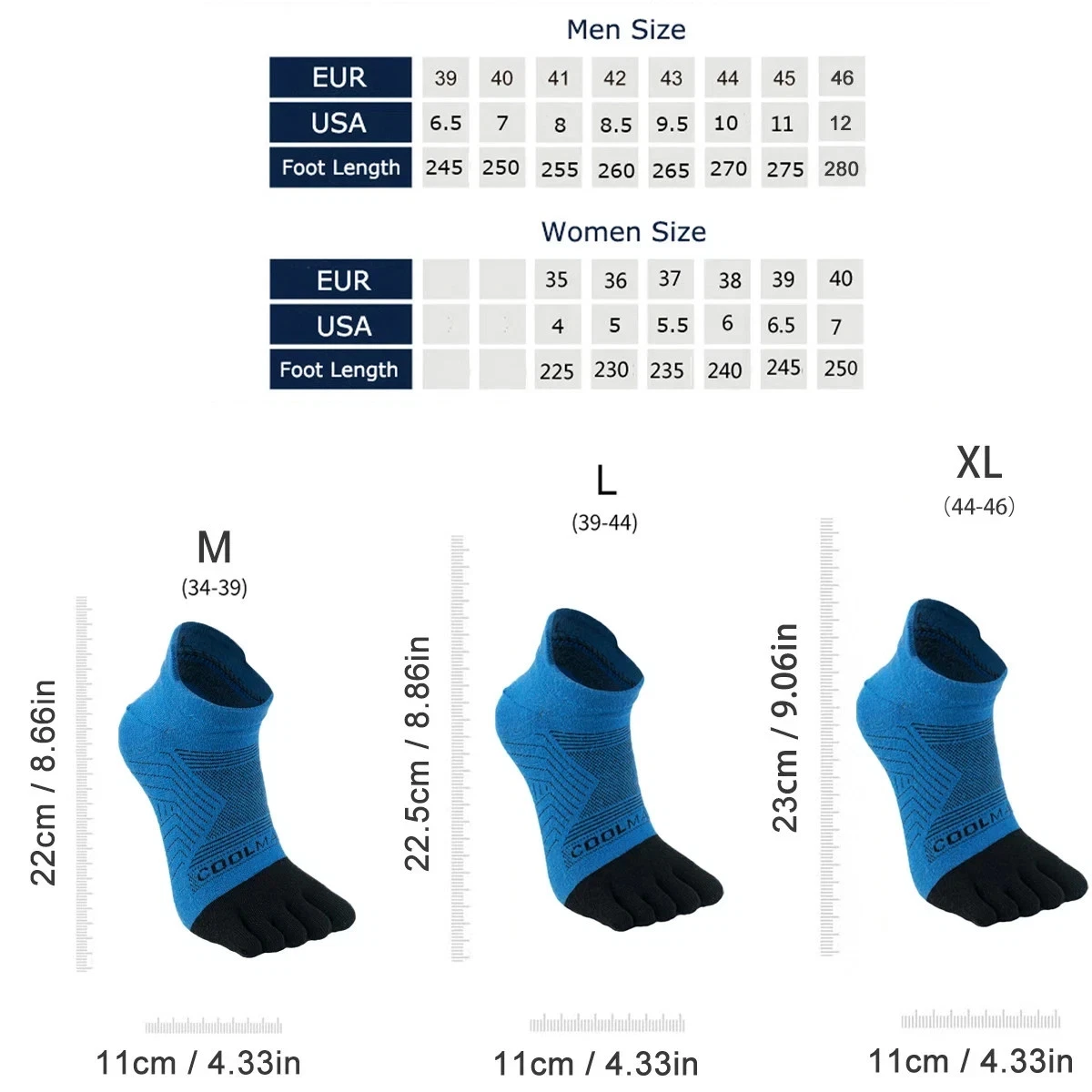 5 Finger Toe Socks Sports Running Ankle Socks Breathable Men Women Unisex-AUS