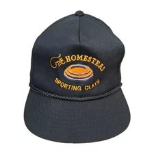 Vintage Youngan Snapback Black Embroidered Rope Hat The Homestead Sporting Clays
