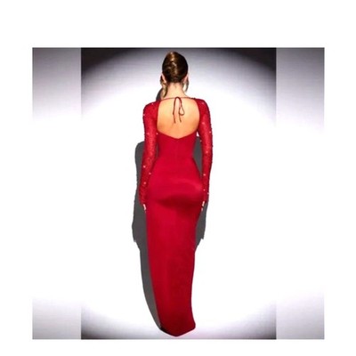 NWT Oh Polly San Marino Maxi Dress Super Sexy Embellished Side Split US Sz  2 | eBay