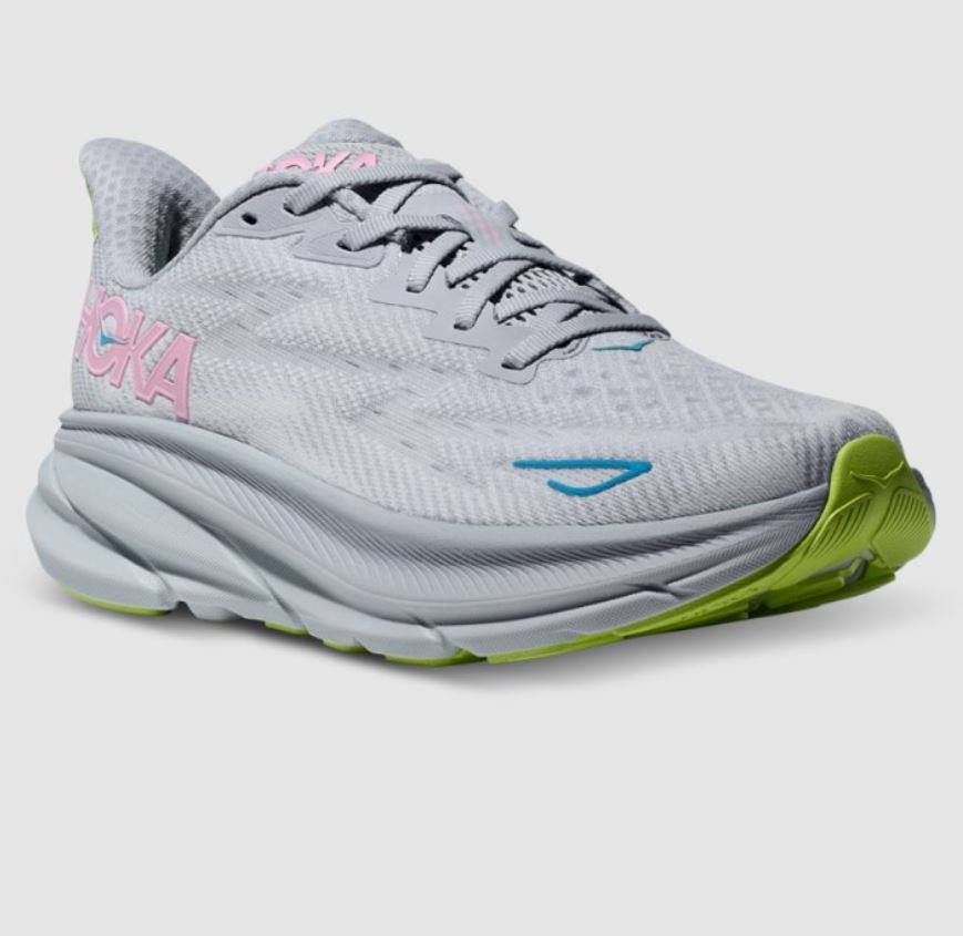 NEW | Hoka Clifton 9 Womens Running Shoes (B Standard) (Gull/Sea Ice) thumbnail 4