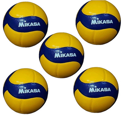 Mikasa V200W 2019 Official FIVB Volleyball SET OF 5 Blue/Yellow -Size 5