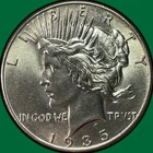 1935 Peace Dollar Brilliant Uncirculated BU Coin #42057