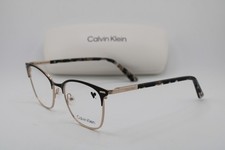NEW CALVIN KLEIN CK21124 001 GOLD BLACK TORT GUNMETAL AUTHENTIC EYEGLASSES 49-18
