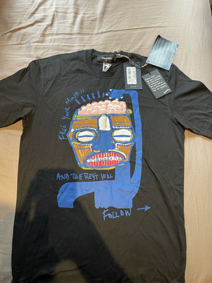 Dsquared2 T-Shirt Medium Jean - Michael Basquiat Short Sleeve Made in Italy