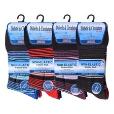 Socks For Men's Cotton Rich Non Elastic Soft Diabetic Socks Size UK Fit 9-11