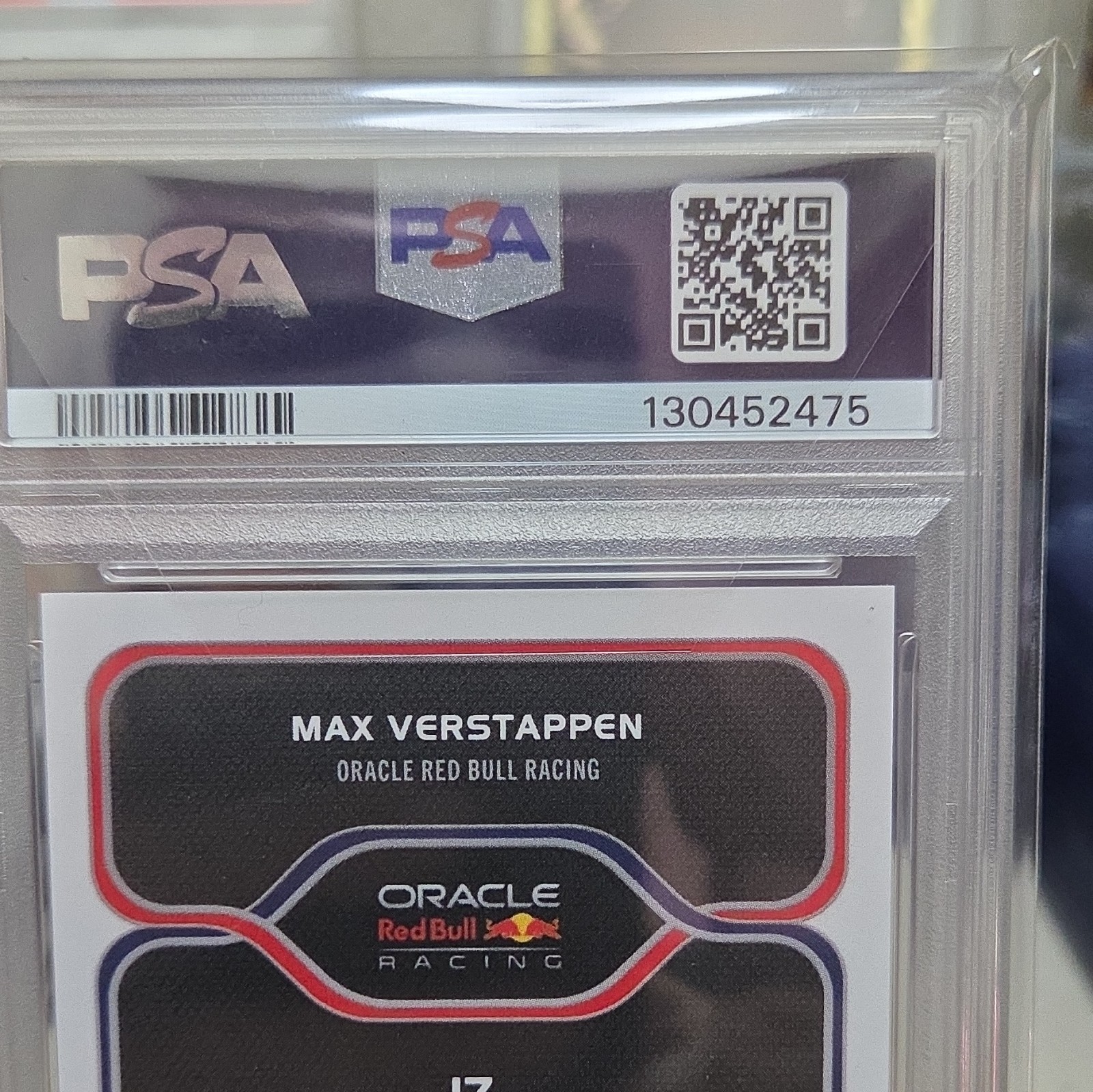 Topps 2025 F1 FFNYC Max Verstappen #17 NY Slice Orange 12/25 PSA 9 view 10