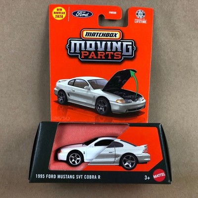 2026 Matchbox Moving Parts 1995 Ford Mustang SVT Cobra R White 1:64 Diecast Car