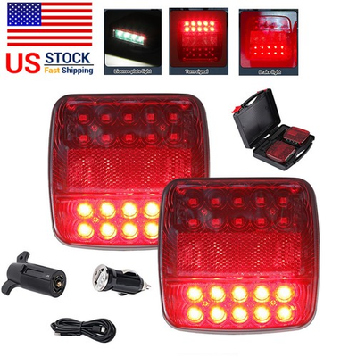 #ad #ad Wireless Magnetic Trailer Lights – Rechargeable LED TailLight Kit For Trailer $42.70
