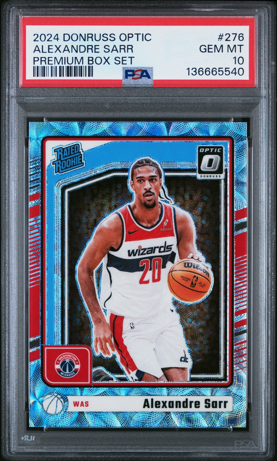 Alexandre Sarr 2024 Panini Donruss Optic #276 Premium Box Set PSA 10 #/249