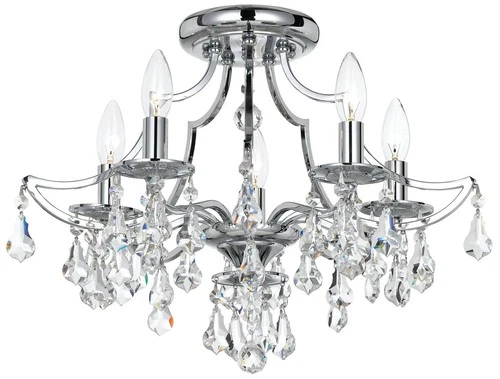 Crystorama Cedar 18 1/2"W Polished Chrome Ceiling Light - Picture 2 of 6