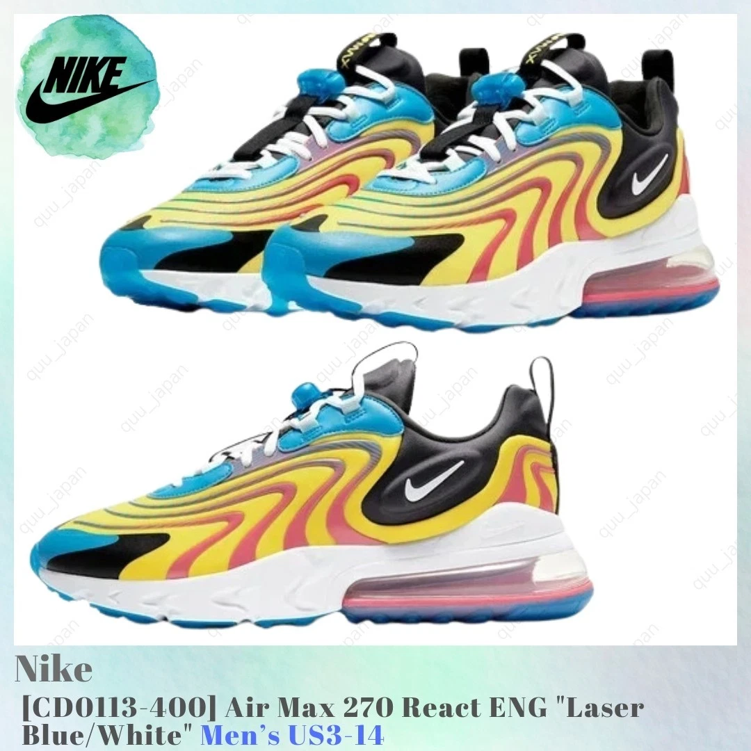 Preços baixos em Nike Air Max 270 React ENG Blue | eBay