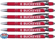Greeting Pen Ohio State Soft Touch Coated Metal Pen - 6 Pack 30543