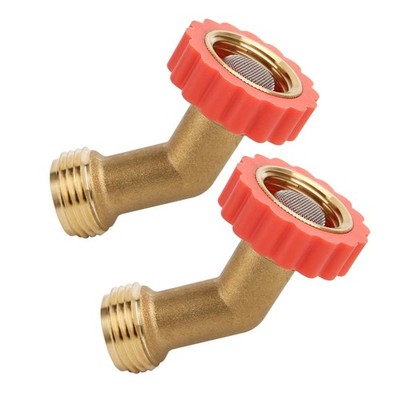 45 Degree Lead-Brass Hose Saver, Hose Protector, Garden Hose Connector,45 Deg...