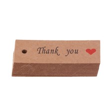  100 Pcs Thank You Kraft Paper Tag Cake Packaging Small Business Supplies Tags