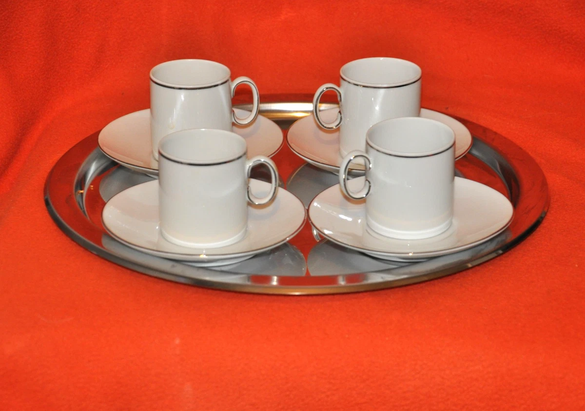 Service à Café Thomas Lot N°10 – 6 Grandes Tasses + Cafetière + Sucrier – Porcelaine Blanche