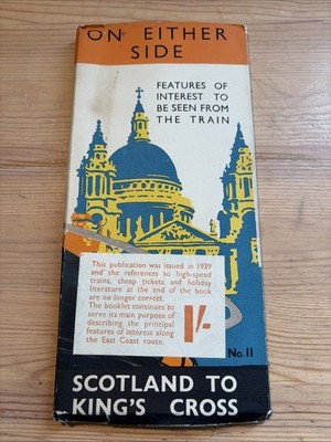 c. 1939 LNER Booklet - Features To See From Train Scotland to King s Cross