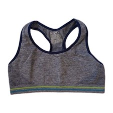 Cat Jack Gray Navy Blue Sports Athletic Racerback Bra sz XL Girls