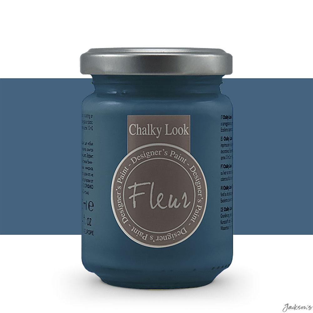 Fleur Designer's Paint Chalky Look Mineral Paint 130ml Nelson Blue For Decor