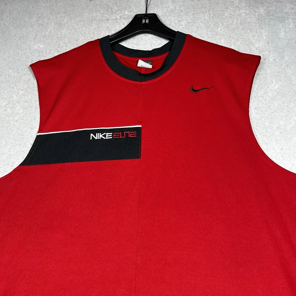 Винтажный Nike Elite Майка мужской XXL красный Dri Fit Джерси пуловер баскетбол #4 - Изображение 2 из 4