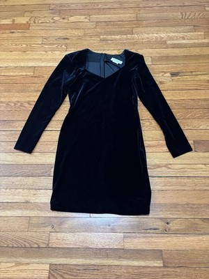 betsy and adam black velvet dress & Womens Size 7/8 Long Sleeve Knee Length Goth Designed with a strapless