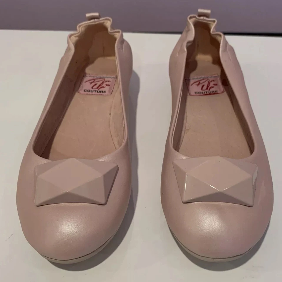 Zapatilla de ballet Pinup Couture rosa imitación cuero mujer plana sin cordones talla 6M Foto 4 de 4