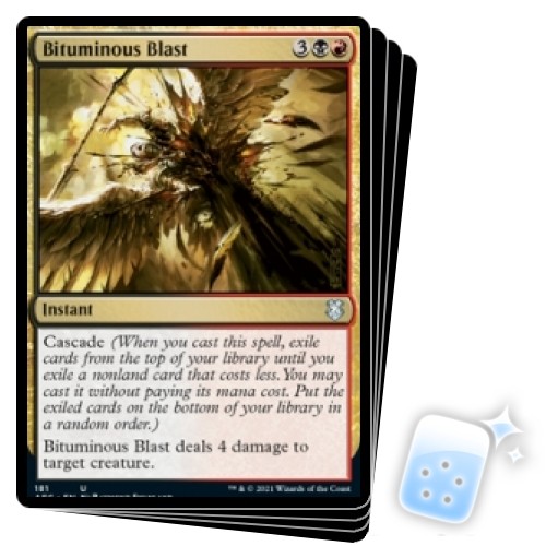 BITUMINOUS BLAST X4 Adventures In The Forgotten Realms: Commander Magic MTG CARD - Bild 1 von 1