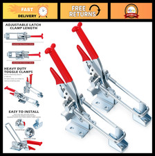 2 Pack Heavy Duty 2000lbs Toggle Clamp - Adjustable U Bolt Self Lock Latch for T