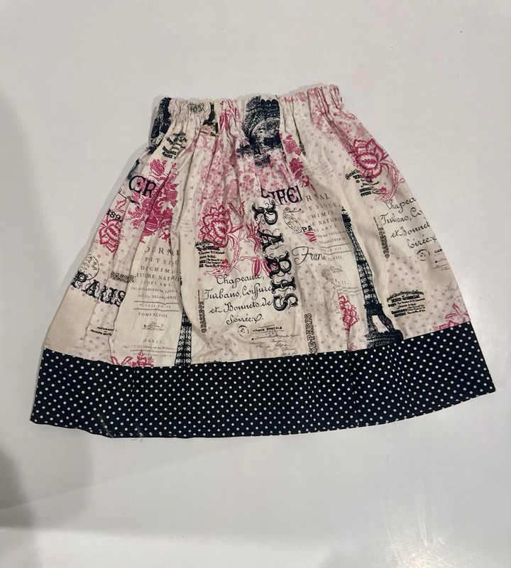 Girls Boutique Etsy Paris Skirt Size 7-8 Years