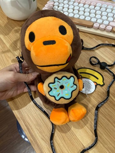 Bape A Bathing Baby Milo RARE “Donut” Plush Bag Brand New With Tag NWT BIG SALE