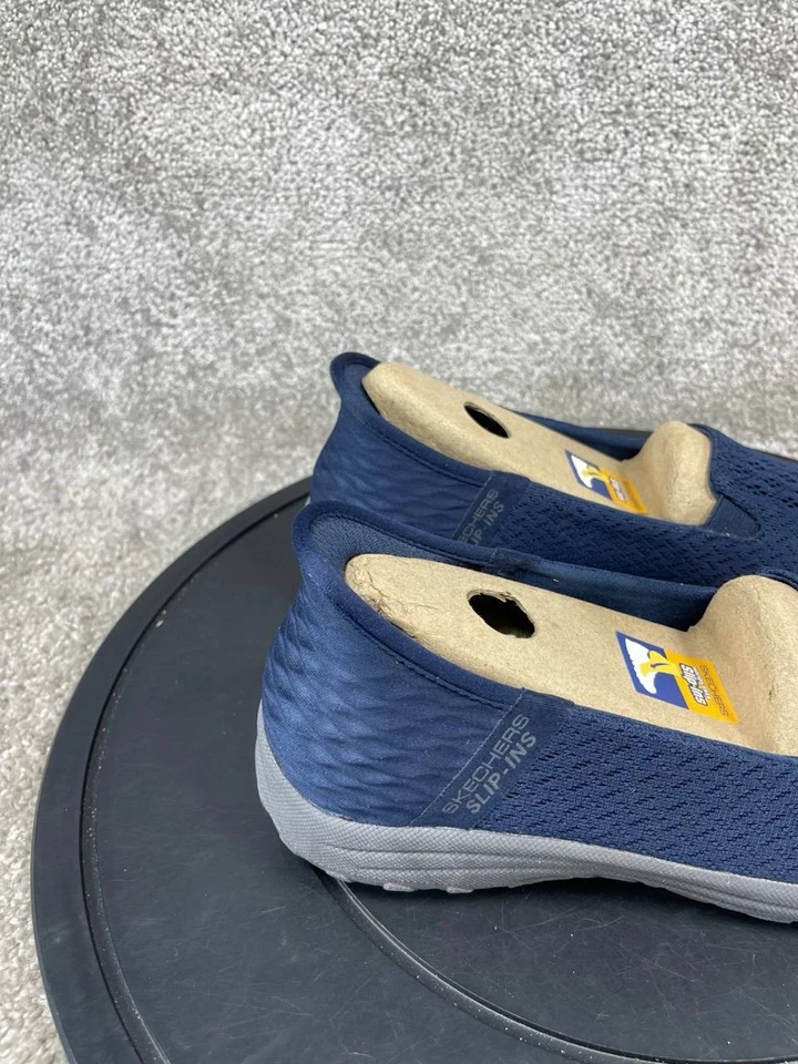 Женские туфли на плоской подошве Skechers размер 7 Reggae Fest 2.0 направляющие темно-синие без шнуровки свободного покроя - Изображение 3 из 4