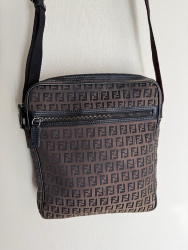 Vintage Fendi Zucca/Zucchino Canvas Crossbody Shoulder Bag – Made in Italy