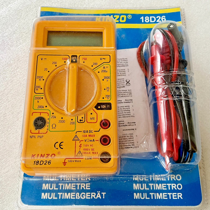KINZO 18D26 LCD Digital Multi-meter - NEW, still in sealed pack - untested