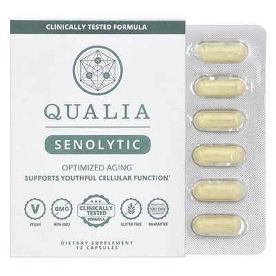 Qualia Senolytic Optimized Aging Supports Youthful Cellular Function 12 Capsules