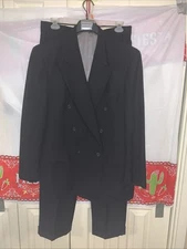 Tallia Uomo Eddie Williams 2 Piece Black Suit Size 42R Slacks 34W 31-33L