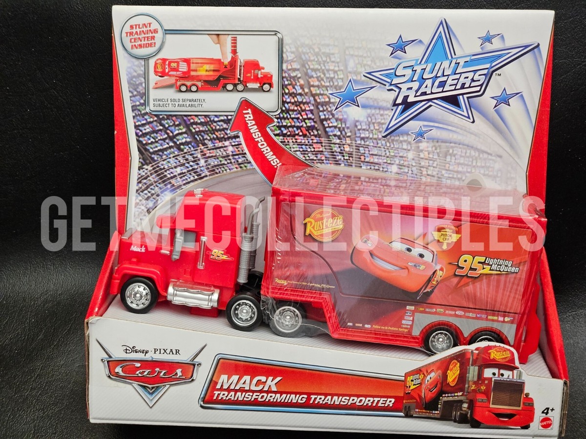 DISNEY PIXAR CARS STUNT RACERS MACK TRANSFORMING TRANSPORTER