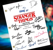 Stranger Things Pilot Script Signed Autograph Reprint -Vanishing of Will Byers-