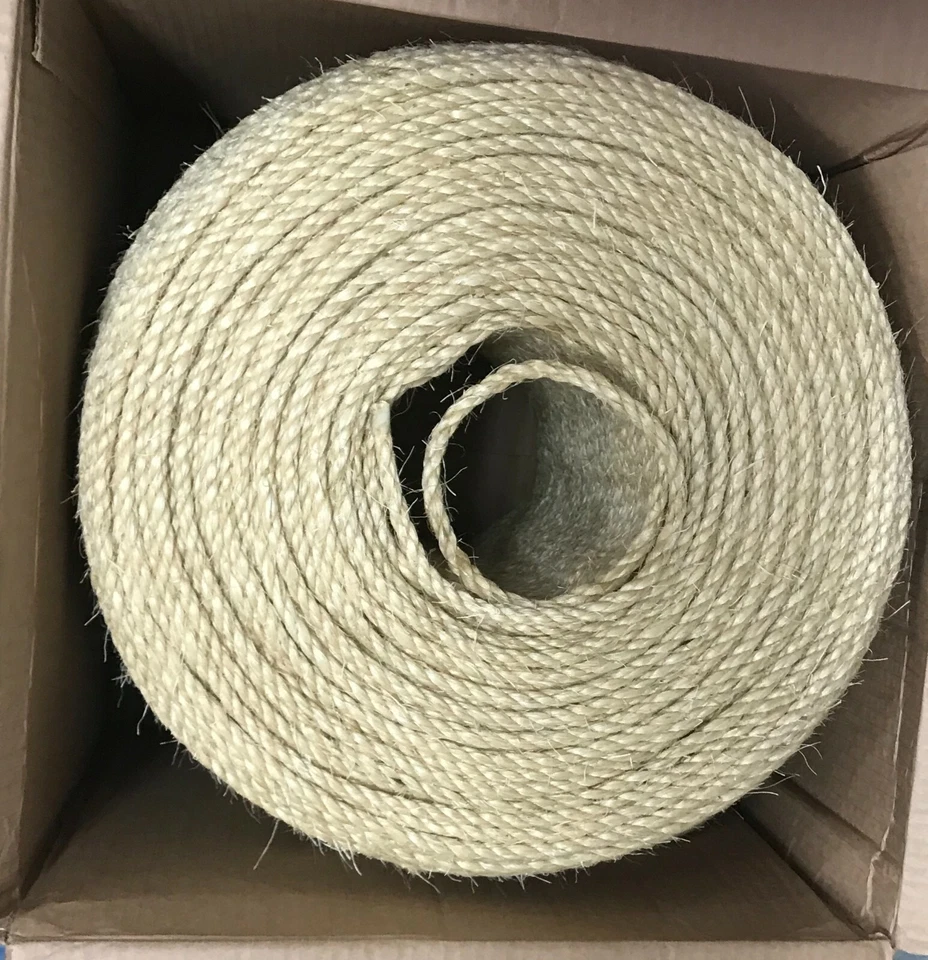 1/4 3/8 1/2 1 Dia Sisal Rope Cat Scratching Post Claw Control Toy Craft Pet Cord - Image 4 of 4