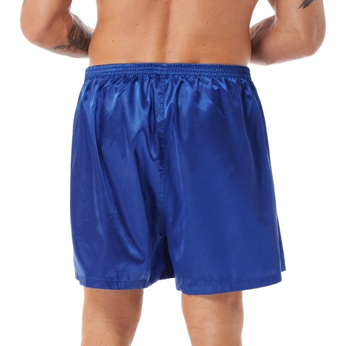 Men Shorts Silk Satin Boxer Pajamas Shorts Sleepwear Underwear Sleep Shorts - Picture 38 of 94