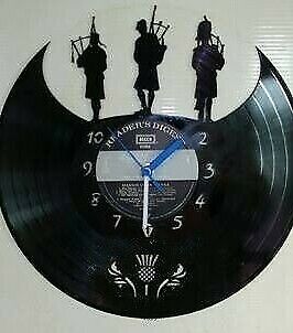 Bagpipers themed record clock - Picture 1 of 3