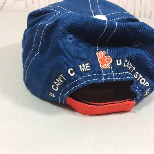 WWE John Cena Hat Wrestling Cap Never Give Up U Can't C Me U Can't Stop Me Blue - Picture 7 of 14