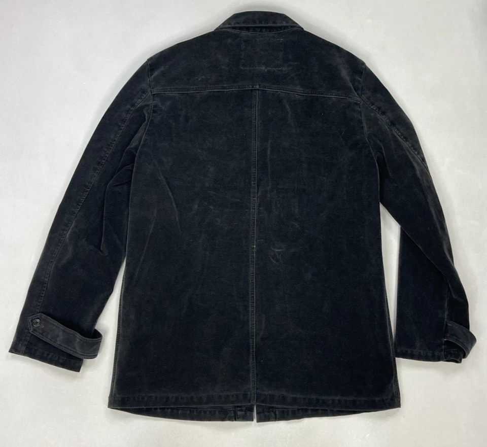 Chaqueta de Lona 7 For All Mankind Utility Militar Multi Bolsillo Hombres Grande Negra Foto 4 de 4