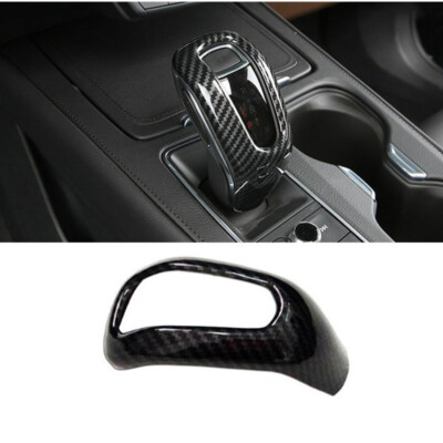 Carbon Fiber Inner Gear Shift Knob Decor Cover Trim For Cadillac XT4 2018-2022