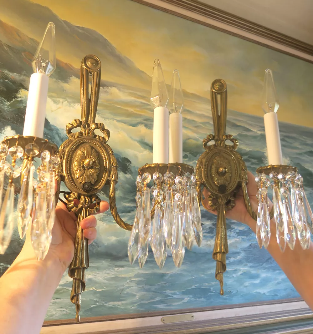 Bow sconce sale