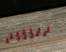 HO SCALE 1:87 FIRE HYDRANT  12pk 3D PRINTED RED RESIN
