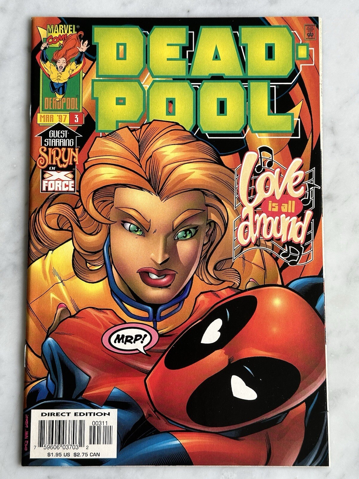 Deadpool #3 con Siryn en estado bastante bueno/casi nuevo 9,0 - ¡Compra 3 para envío gratuito! (Marvel, 1997)