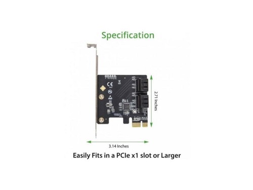 4 Port SATA III PCI-e 3.0 x1 Card Non-Raid with Low Profile Bracket - Picture 9 of 12