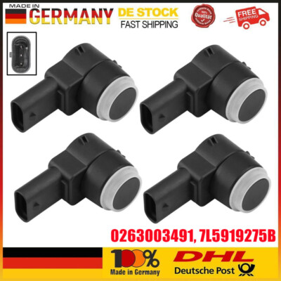 4* PDC SENSOR EINPARKHILFE HINTEN FÜR VW CADDY 3 EOS SCIROCCO Touran 7L5919275
